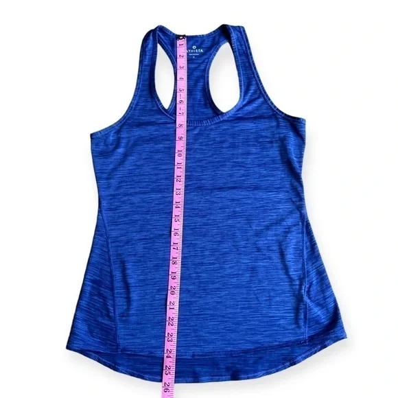 Athleta Chi Royal Blue Purple Tint Space Dye Racerback Athletic Tank Top, Small - Picture 9 of 9